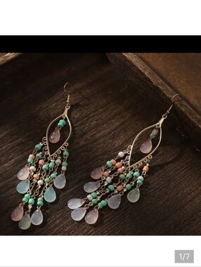 ✨3 FOR $28✨🆕️MULTI-COLOUR BEADED BOHO DROP EARRINGS